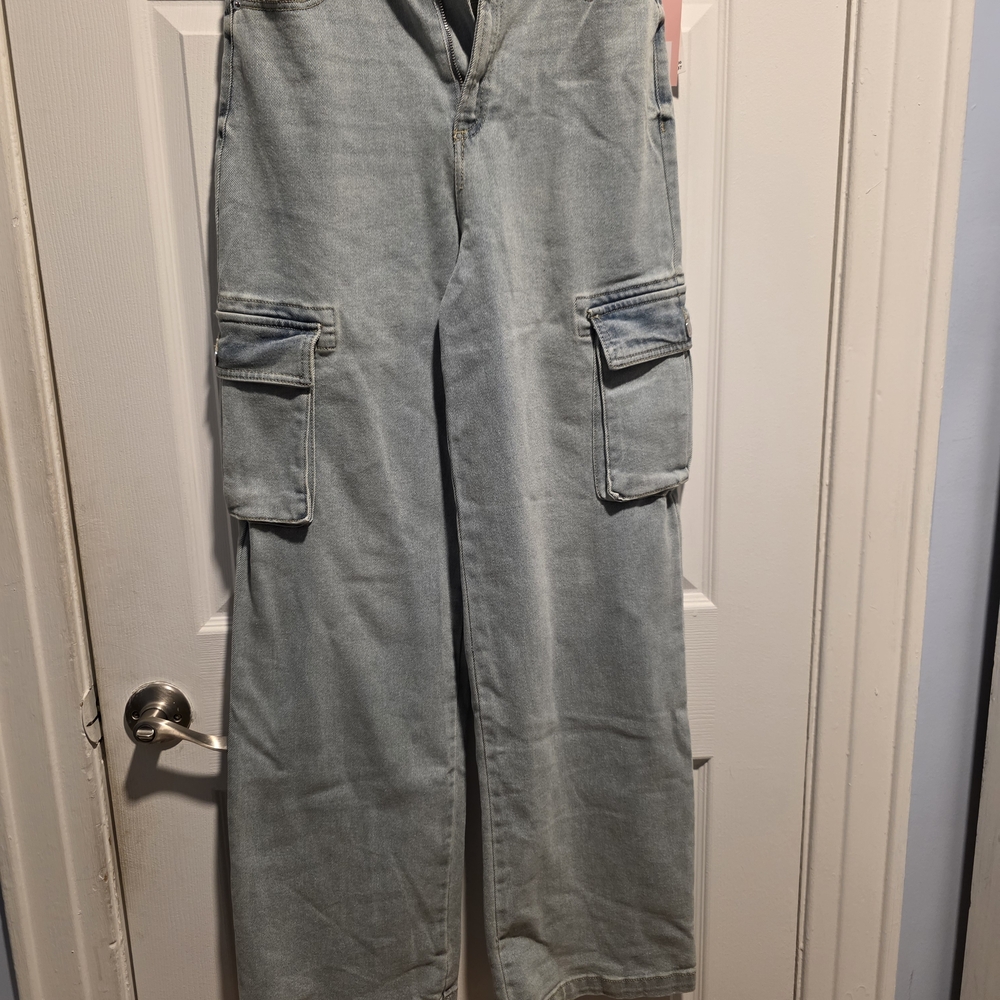 Women's Light Blue Cargo Pants